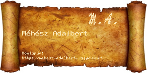 Méhész Adalbert névjegykártya