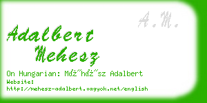 adalbert mehesz business card